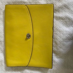 Coach leather envelope style bag